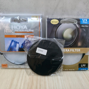 일괄)미개봉 호야 카메라 렌즈 67mm필터 uv필터 + 금속 필터케이스 스택 (저렴이필터는서비스)