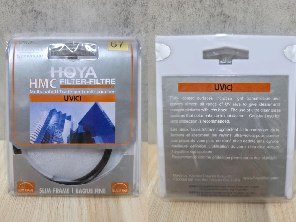 일괄)미개봉 호야 카메라 렌즈 67mm필터 uv필터 + 금속 필터케이스 스택 (저렴이필터는서비스)--1