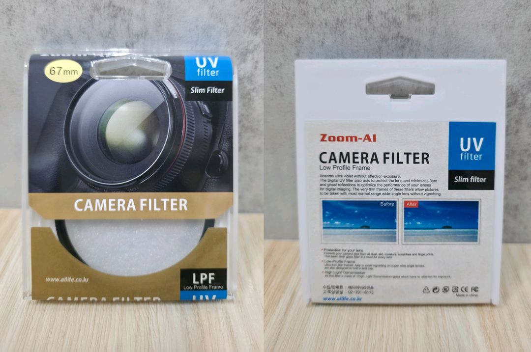 일괄)미개봉 호야 카메라 렌즈 67mm필터 uv필터 + 금속 필터케이스 스택 (저렴이필터는서비스)--4