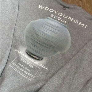 [50/A급/크림판]우영미 청자 백로고 맨투맨 그레이 50사이즈 이미지