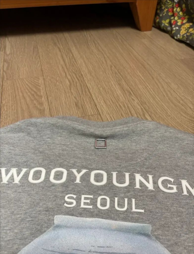 [50/A급/크림판]우영미 청자 백로고 맨투맨 그레이 50사이즈 이미지