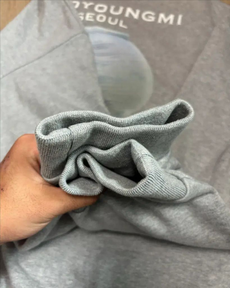 [50/A급/크림판]우영미 청자 백로고 맨투맨 그레이 50사이즈 이미지