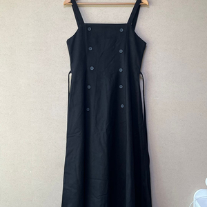 버튼 뷔스티에 롱 원피스