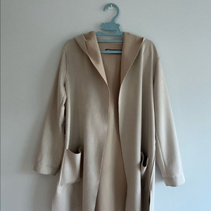 자라 후드 가디건 베이지 M