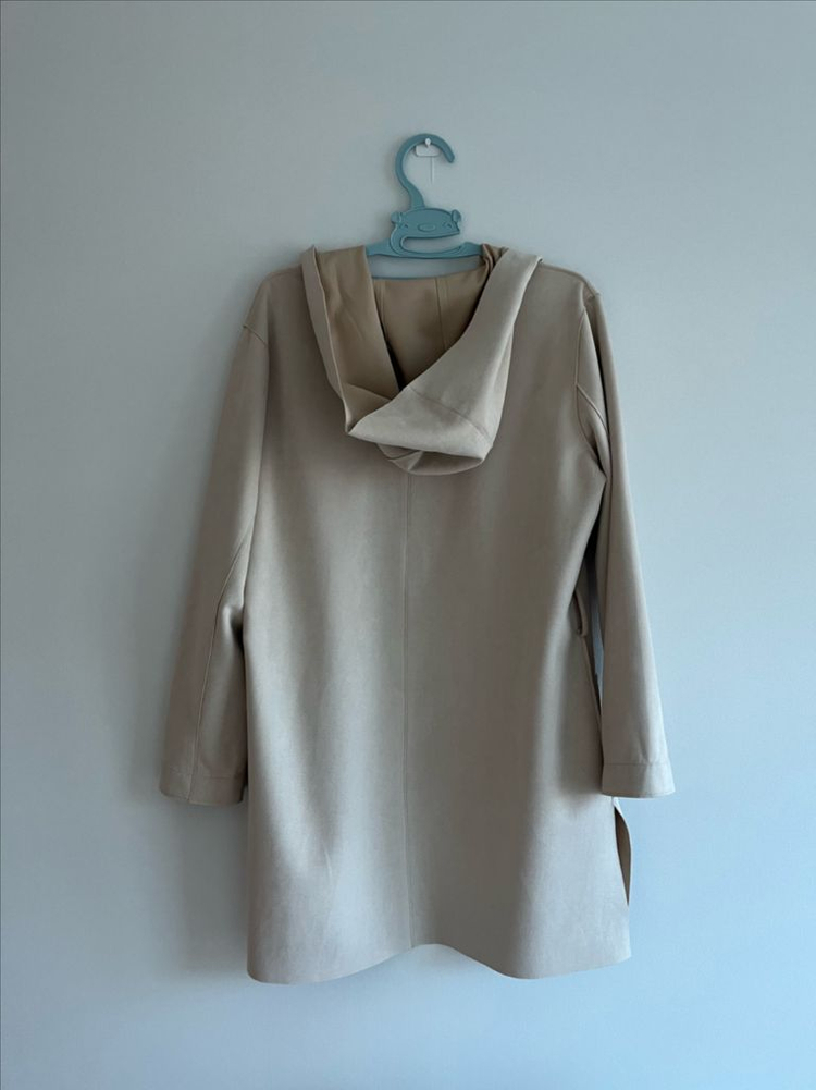 자라 후드 가디건 베이지 M--4