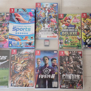 스위치 마리오카트 슈퍼스매시브라더스 뉴슈퍼마리오 드래곤볼파이터즈 피파19