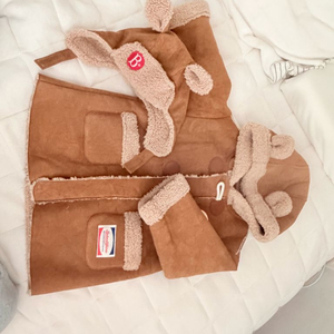 베베드피노 무스탕 보넷 외투 롤오버 100사이즈 일괄 팔아요 이미지