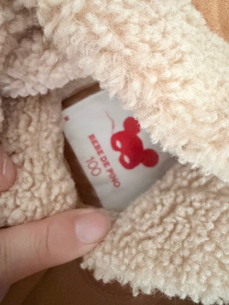 베베드피노 무스탕 보넷 외투 롤오버 100사이즈 일괄 팔아요 이미지