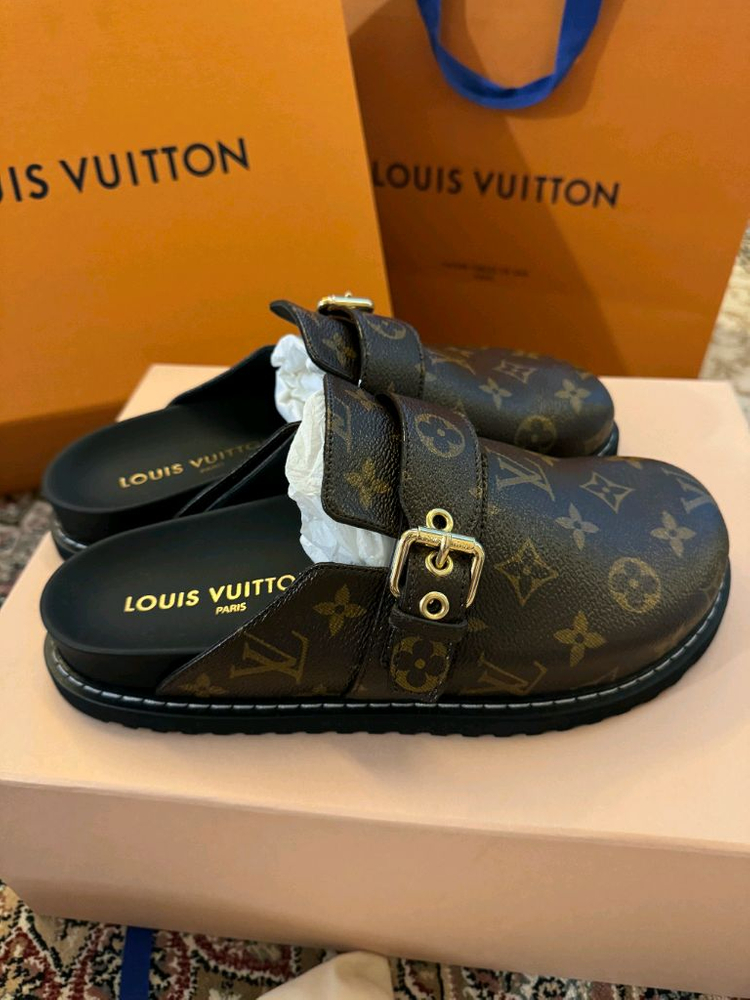 루이비통 뮬 슬리퍼 코지플랫 39 새상품 풀박스 영수증 있음 이미지