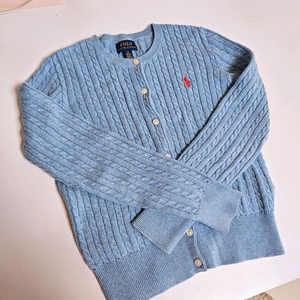 폴로 랄프로렌 아동 여아 100%코튼 스웨터 니트 가디건 M사이즈 거의 새상품