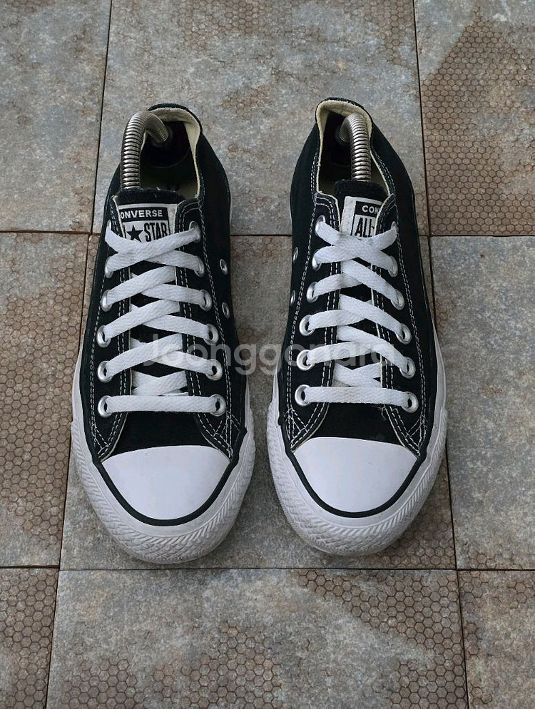 (235)컨버스 체커보드 올스타 로우 검흰 스니커즈 운동화--1
