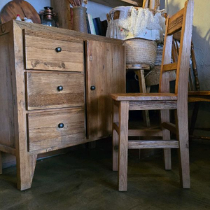 고재 빈티지 원목 서랍장/의자 세트