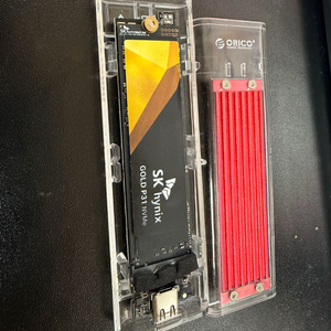 하이닉스 p31 gold 500gb m.2 오리코 ssd 케이스