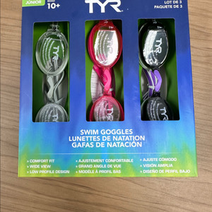 TYR 주니어 물안경 3개입 세트 새상품