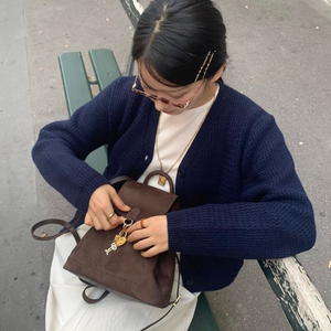 스웨이드 미니 백팩