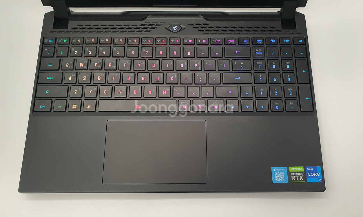 기가바이트 15인치 게이밍노트북 어로스(i7-12th/3070Ti/램32GB/SSD 1TB)--4