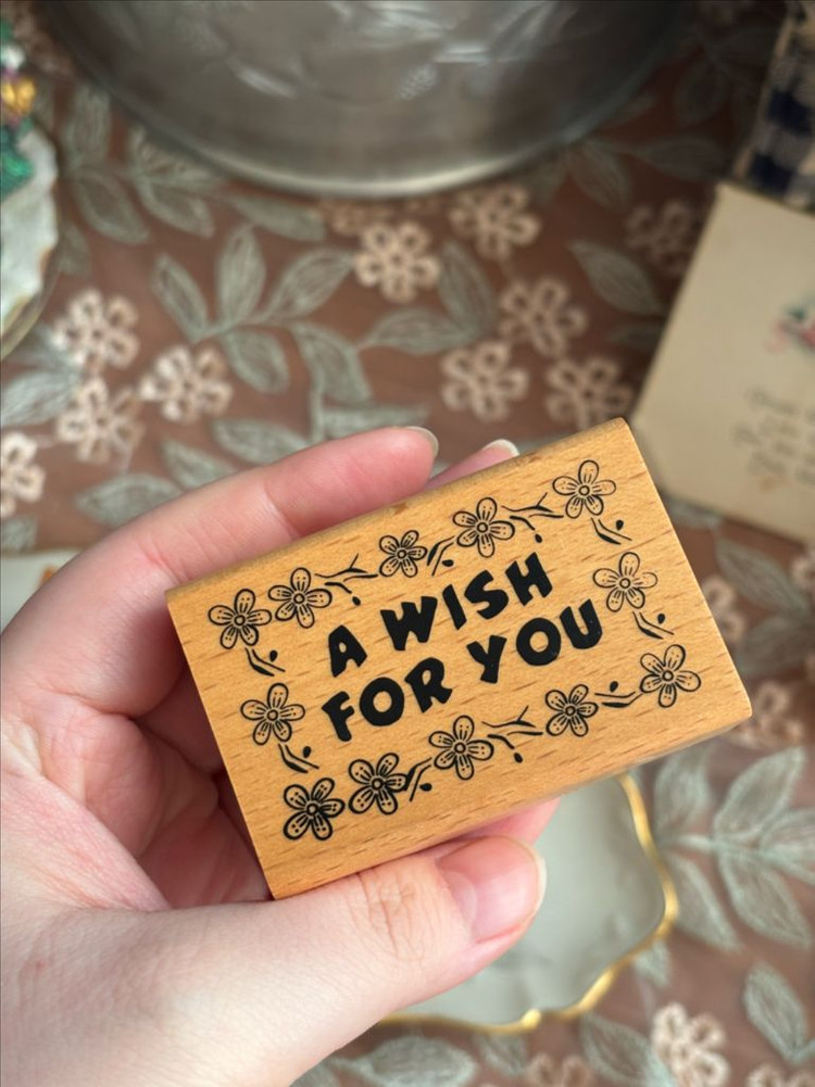 2개) 중고/ 빈티지 알파벳스탬프, 로고스탬프 세트 빈티지다꾸 다이어리 소품 알파벳도장--5