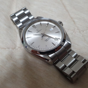 오메가 씨마스터 아쿠아테라 실버 쿼츠 39미리 은판