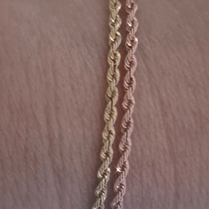 14k 할로우 로프체인 팔찌 2종 2mm