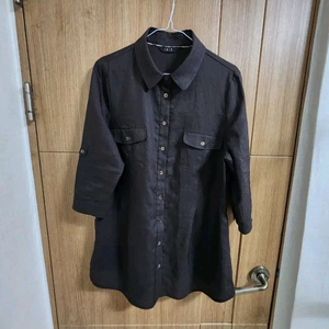 (66)여성 닥스 린넨 셔츠 다크브라운