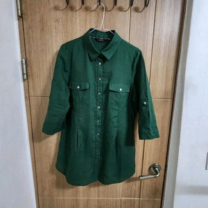 (66)여성 닥스 린넨 셔츠 그린