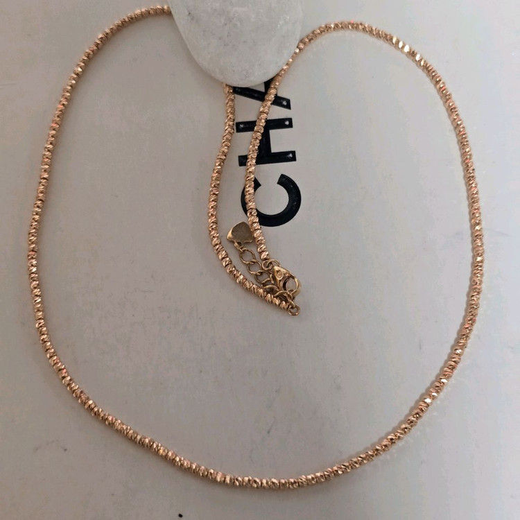 18k핑크골드 컷팅볼 목걸이 이미지