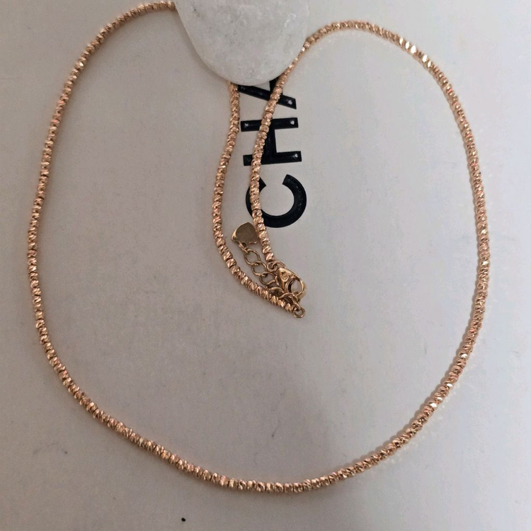 18k핑크골드 컷팅볼 목걸이 이미지