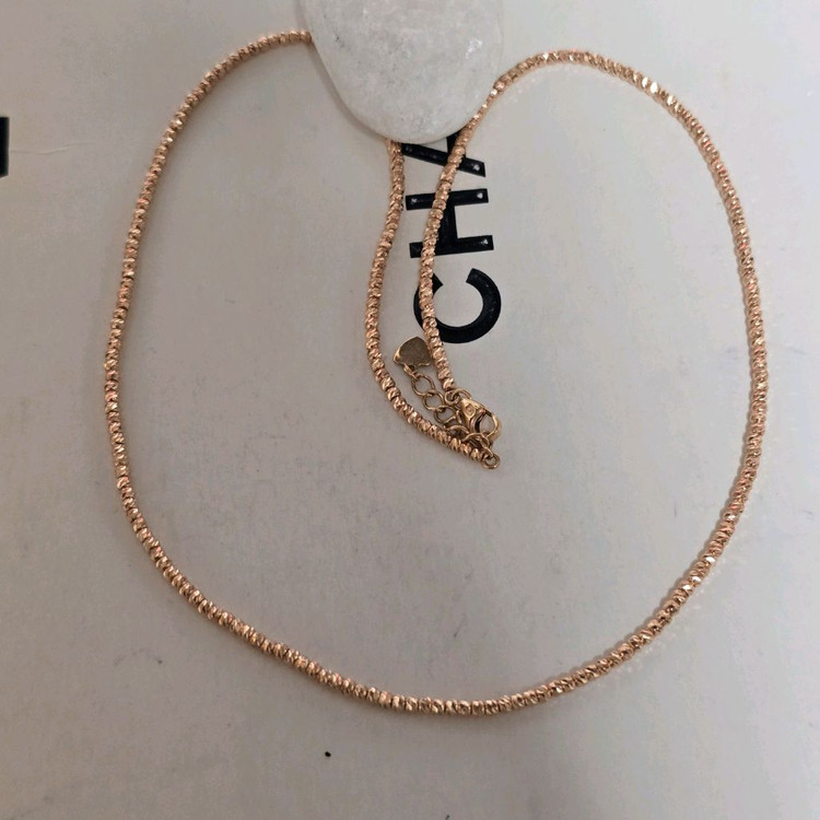 18k핑크골드 컷팅볼 목걸이 이미지