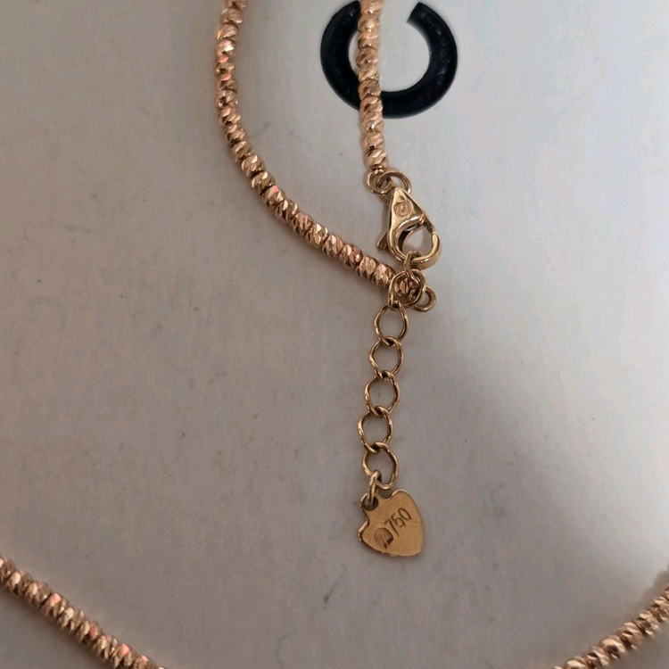 18k핑크골드 컷팅볼 목걸이 이미지