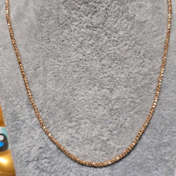 18k핑크골드 컷팅볼 목걸이 이미지