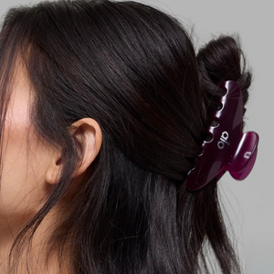 알로 헤어 집게핀 한정 버건디 클리어