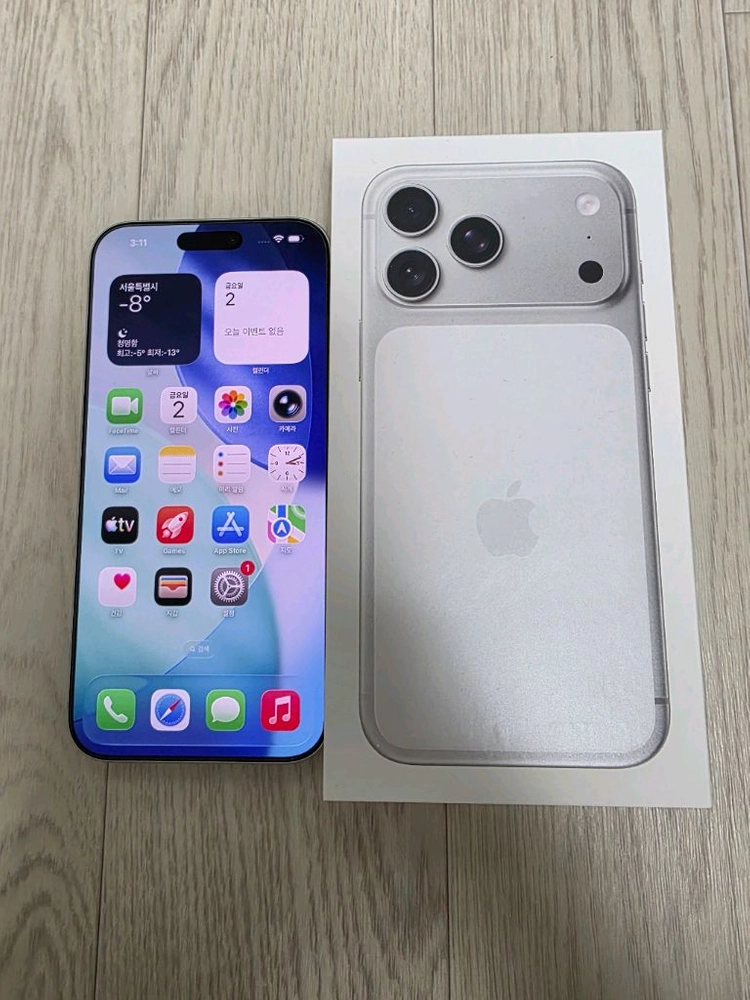 아이폰 17 프로맥스 실버 256GB 애플케어플러스 이미지