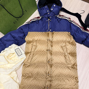 구찌 GG로고 자카드 구스다운 롱패딩 100-105 이미지