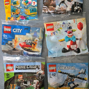 레고 폴리팩 닌자고,시티, 마인크래프트 6종 일괄판