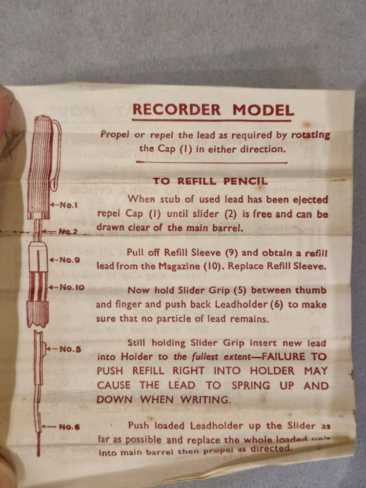 Yard-O-Led 야드오레드 레코더 빈티지 프로펠링 샤프펜슬 #1--8