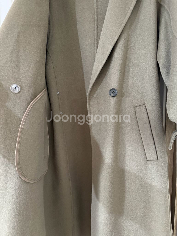 새제품/ 핸드메이드 오버핏 롱코트--8