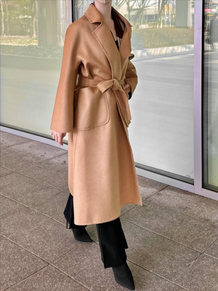 새상품 샤인앤수 캐시미어 100% 지블링 코트 이미지