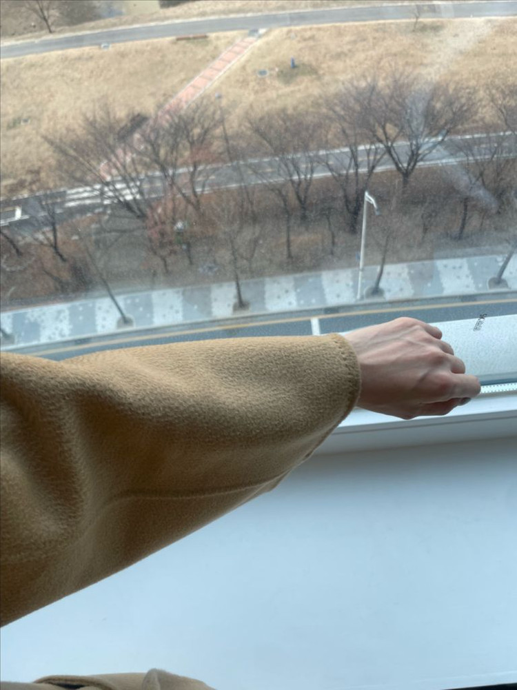 새상품 샤인앤수 캐시미어 100% 지블링 코트 이미지