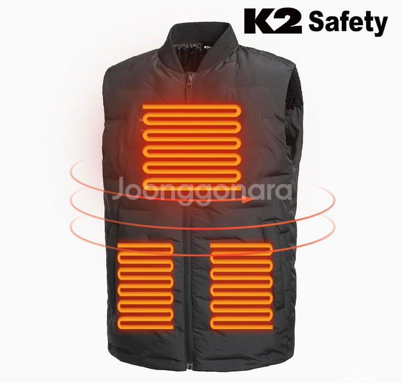 K2 Safety 발열 패딩 조끼 2XL 새상품(배터리포함)--2