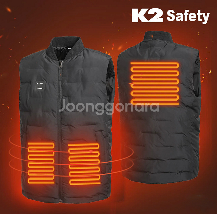 K2 Safety 발열 패딩 조끼 2XL 새상품(배터리포함)--3