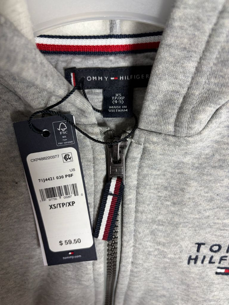 타미힐피거 키즈 후드집업 XS 4-5 새상품--1