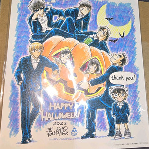명탐정 코난: 할로윈의 신부 할로윈 그리팅 카드 색지 특전 히로미츠 아무로 마츠다 하기와라 다테 후루야 버본 이미지