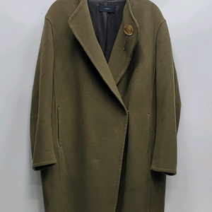 SYSTEM 한섬 시스템 핸드메이드 양모 캐시미어 코트 / 여 88-98-165 카키브라운
