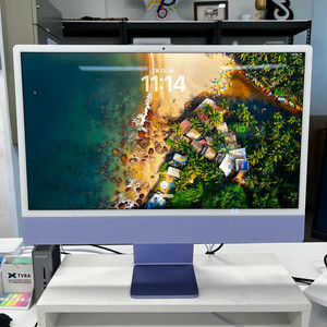 [A급/풀박스] 아이맥 M1 퍼플 24인치 (16G / 512G / 8코어) 판매합니다