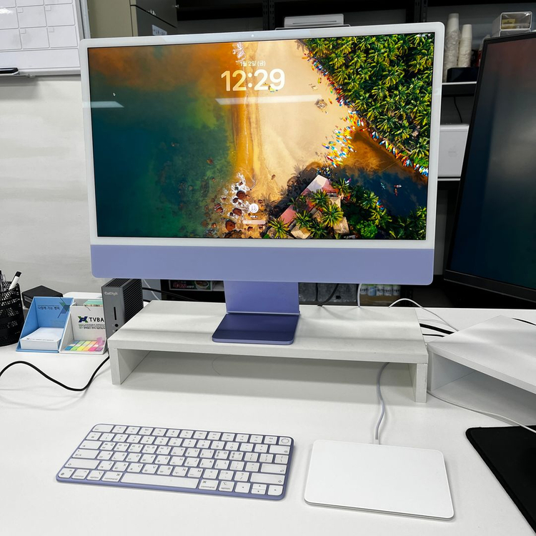 [A급/풀박스] 아이맥 M1 퍼플 24인치 (16G / 512G / 8코어) 판매합니다 이미지