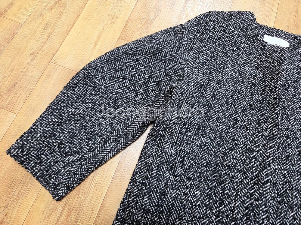 엘보른(ELBORN) 헤링본 울 코쿤코트 55-66 새상품--7