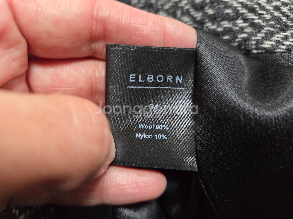 엘보른(ELBORN) 헤링본 울 코쿤코트 55-66 새상품--9