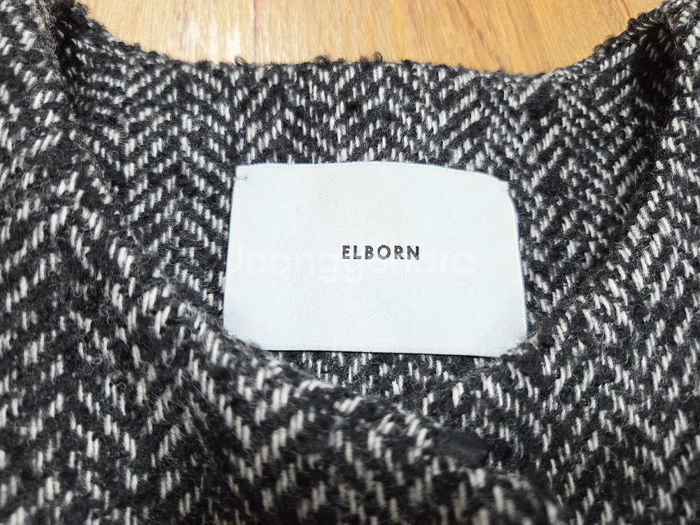 엘보른(ELBORN) 헤링본 울 코쿤코트 55-66 새상품--8