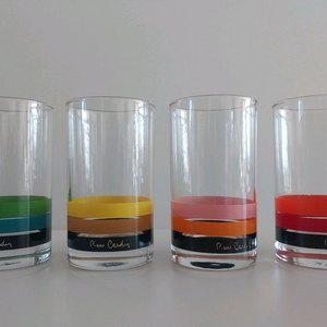 피에르가르뎅 빈티지 유리컵 4개