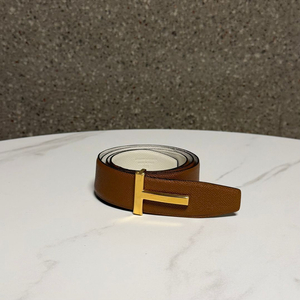 톰포드 T로고 금장 리버서블 벨트